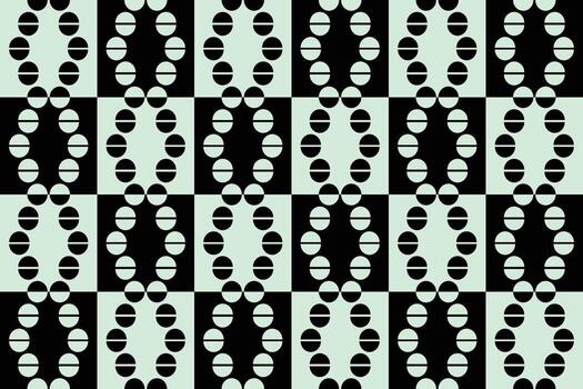 A black and white pattern with a pattern of circles vector