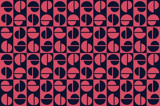 A pattern with red and black circles vector