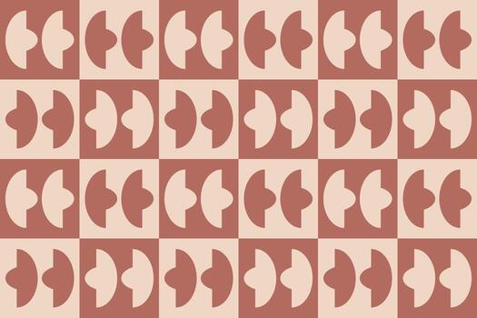 A pattern with a red and beige background vector