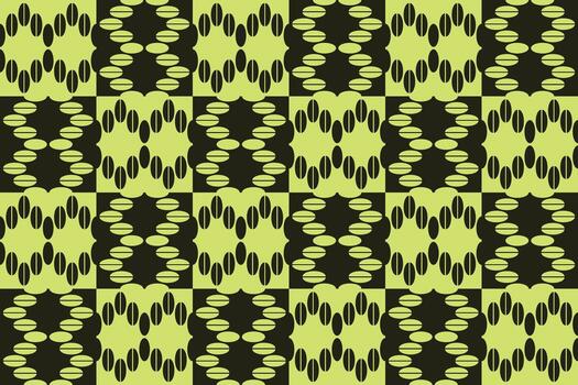 A green and black pattern with a geometric design vector