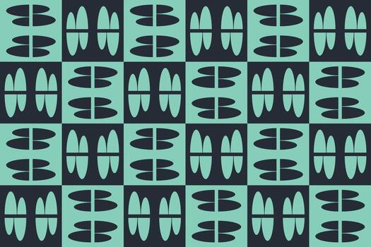 un modelo con negro y verde formas en eso vector