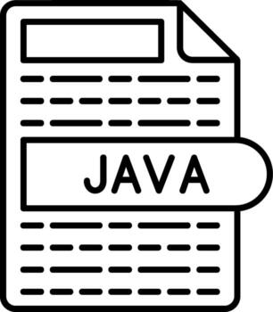 JAVA Outline Style Icon vector