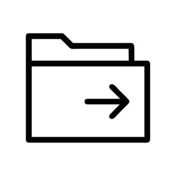 File Transfer Icon Data Export and Folder Management vector