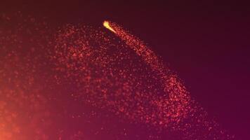 resumen antecedentes con un en espiral sendero de calentar brillante partículas esta mágico dorado movimiento antecedentes animación es lleno hd y un sin costura lazo con Copiar espacio. video