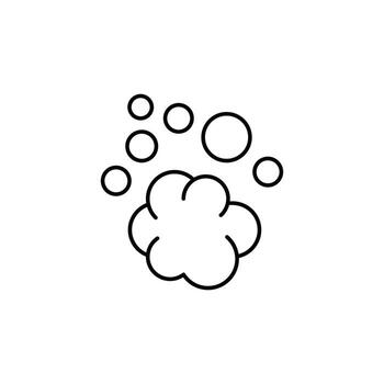 Foam Simple Outline Sign for Infographics, Books, Banners, Web Sites, Apps. Editable stroke vector