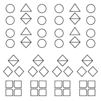 geométrico forma patrones y secuencias vector