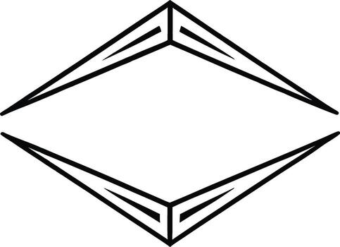 Abstract geometric shape isolated on white background vector