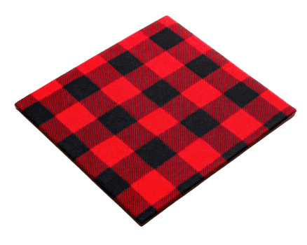 rouge à carreaux de laine en tissu correctif, carré textile goûter, buffle plaid modèle, isolé sur transparence arrière-plan, confortable et rustique style, adapté pour artisanat et mode png