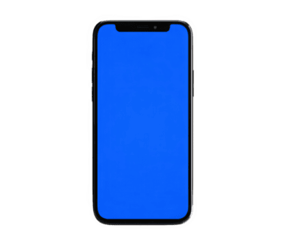 smartphone con blu schermo moderno mobile dispositivo isolato su trasparenza sfondo digitale tecnologia comunicazione attrezzo vuoto Schermo verticale orientamento elegante design png