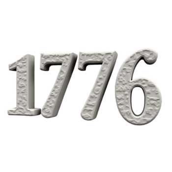1776 3d återges siffra texturerad design element isolerat på transparent bakgrund png