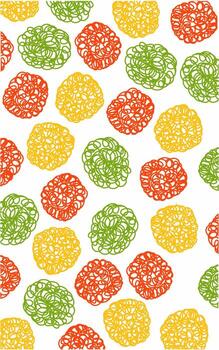 Colorful abstract curly line background in round shape issolated on white vector