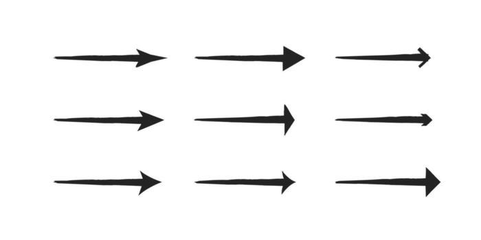 conjunto de diferente flechas a utilizar en tu diseños vector