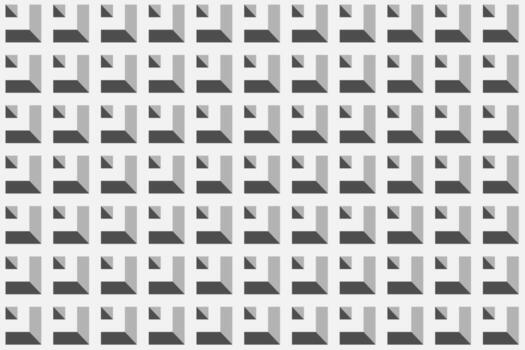 A modern seamless pattern with embossed style geometric blocks in grayscale tones, perfect for contemporary design and backgrounds vector