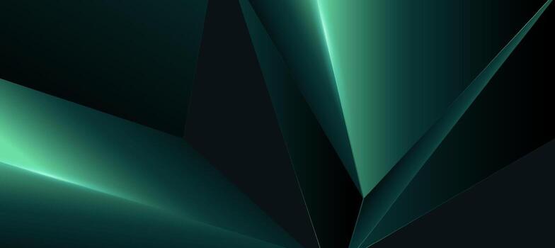 Modern abstract background, Polygon elegant Green and Black background for presentation business banner or web background EPS 10 vector