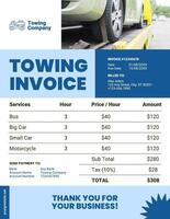 Towing Company Invoice template