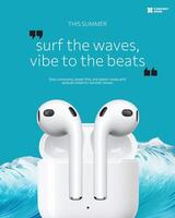Waterproof Wireless Earbuds Product Launch Promotion template