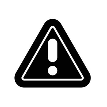 Black Warning Triangle Icon with Exclamation Mark for Caution Themes vector