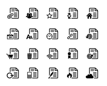 Set of page and document for graphic designing and web projects. vector