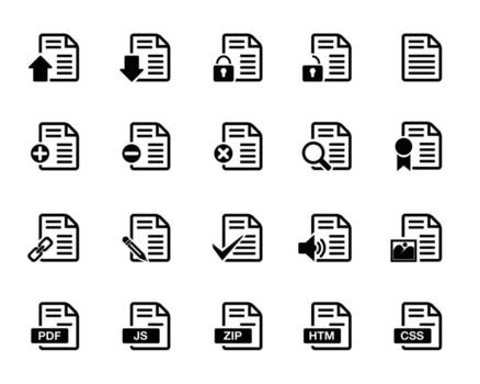 Set of page and document for web sites and graphic project. vector