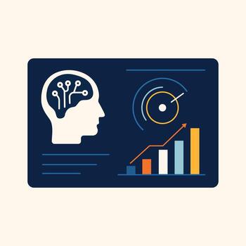 Ai automation and quality control concept illustrated with icons ideal for designs availabl vector