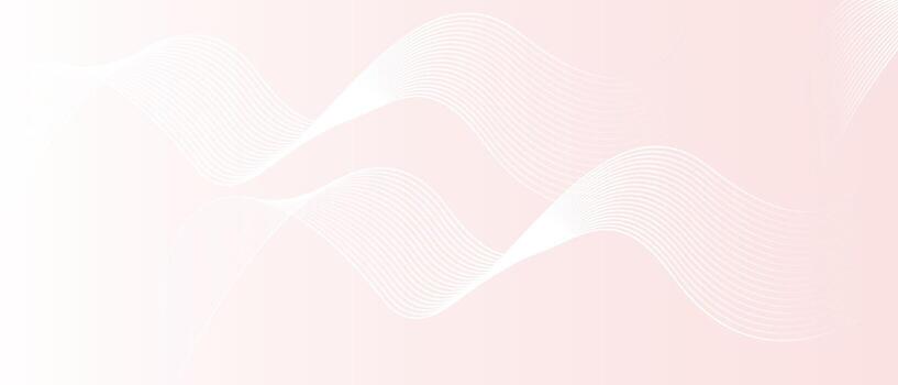 mínimo suave rosado resumen antecedentes con ondulado blanco líneas elegante pastel fluir diseño para femenino, moderno, y limpiar diseños vector