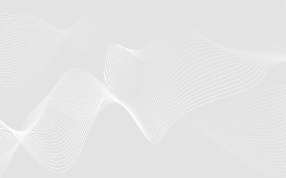 blanco resumen ondulado líneas en ligero gris antecedentes mínimo fluido ola diseño para moderno, limpio, y profesional visual proyectos vector