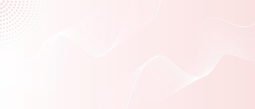 elegante ligero rosado resumen ondulado líneas antecedentes con punteado trama de semitonos degradado suave mínimo diseño para femenino, moderno, y pastel temática estética vector
