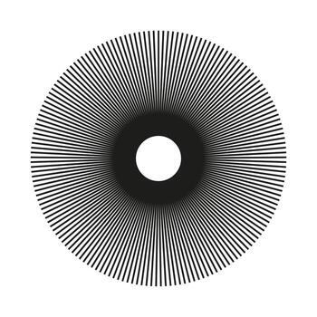 símbolo de Dom estrella rayos circular líneas elemento. radial circulo líneas. diseño elemento. radios con radiante rayas. resumen forma modelo. vector