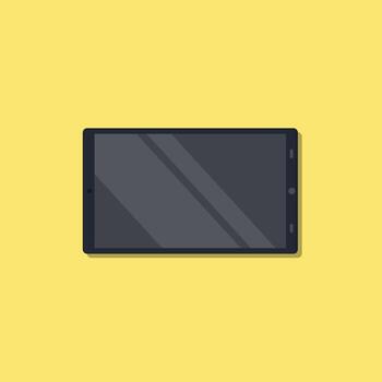 Flat design tablet computer icon illustration vector