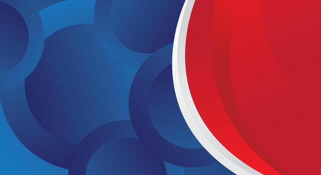 Modern blue gradient background with red curves vector