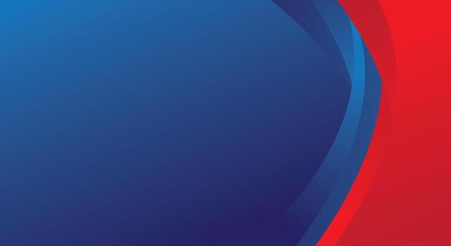 Modern red border frame on blue background vector