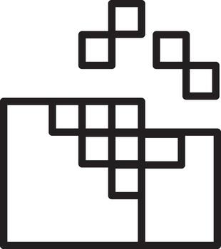 resumen geométrico modelo negro línea Arte mínimo cuadrado formas moderno diseño aislado en transparencia antecedentes sencillo y limpiar creativo concepto contemporáneo estilo digital ilustración vector