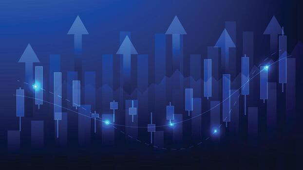 Abstract finance data visualization background vector