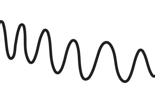 simple black color random wavy single line pattern abstract black lines flowing curves on white artistic composition vector