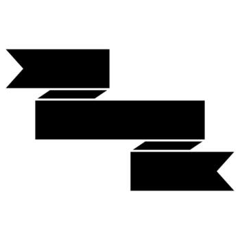 Ribbon web icon. Flat black symbol. Pictogram is isolated on a white background. Designed for web and software interfaces. vector