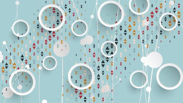 Futuristic Abstract Circles and Triangle Pattern Background vector