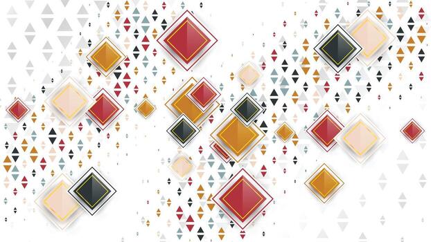 a colorful pattern with geometric shapes on it vector