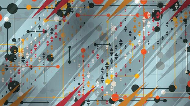 a colorful abstract background with many different shapes vector