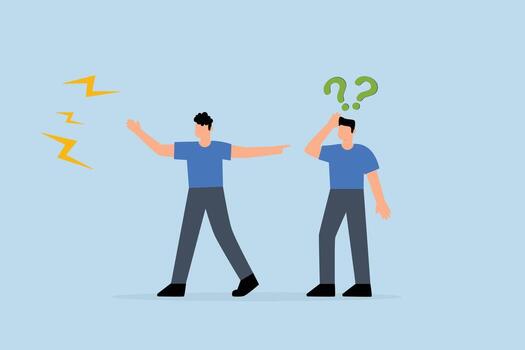 malo hábito culpa otro, irritado negocio gerente pasa por alto esta error y Destacar adicional errores vector