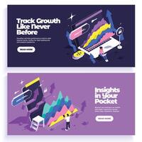 Growth and insights tracking analytics vector