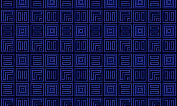 Ikat ethnic pattern background. dark blue squares abstract background. aztec ancient background. vector