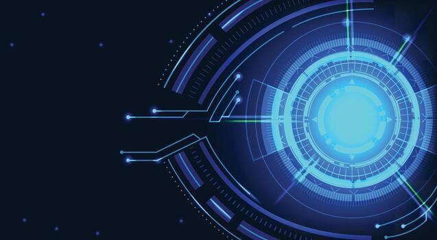 Futuristic Technology Background with Abstract HUD Interface eye password vector