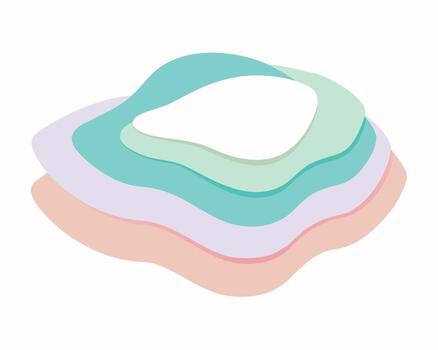 Serene Pastel Abstract Waves Calming Layered Design in Soft Teal, Peach, and Lavender Hues for Peaceful Background vector
