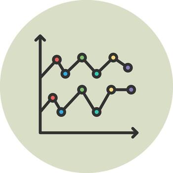 línea dos color gráfico neón usuario interfaz símbolo vector