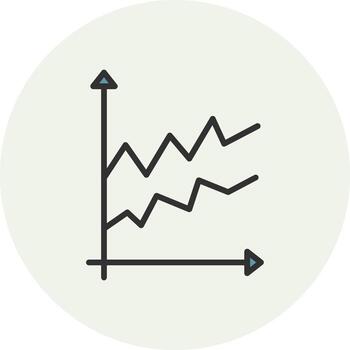 Area Graph Interactive UI Design Concept vector