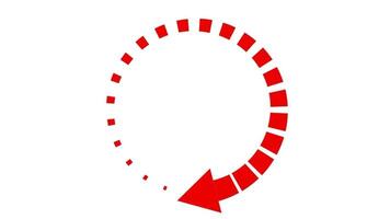 dynamisch looping pijl animatie in levendig rood voor bedrijf presentaties en afzet videos tonen vooruitgang en richting vooruit met beweging en energie