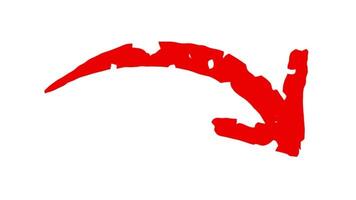 Dynamic red brush stroke animation against clean white canvas creating a modern abstract design perfect for creative projects and digital art concepts video