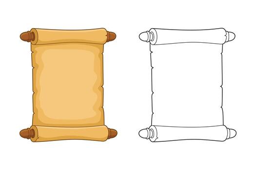 Decorative scroll illustration image vector