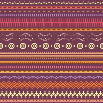 Tribal striped seamless pattern. Geometric aztec background. Can be used in fabric design for making of clothes, accessories, creating decorative paper, wrapping, envelope, in web design vector