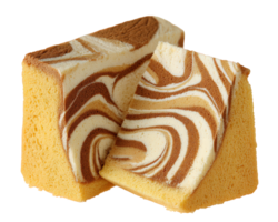 mármol pastel pan suave textura amarillo y marrón remolino aislado en transparencia antecedentes delicioso postre dulce panadería de cerca atractivo y apetitoso apariencia png
